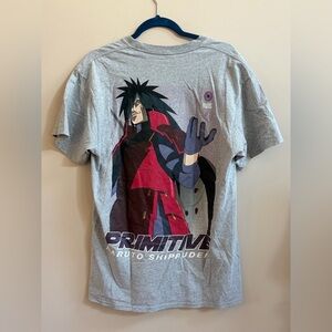 2007 Y2K Primitive x Naruto Shippuden Madara Uchiha Short Sleeve Graphic T-Shirt